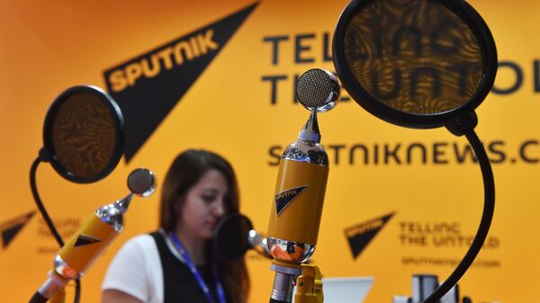 Студия радио Sputnik в Экспофоруме на Санкт-Петербургском международном экономическом форуме 2017 - Sputnik Армения