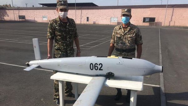 Пленный азербайджанский дрон - беспилотник SkyStriker - Sputnik Արմենիա