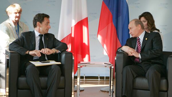 Президент Франции Николя Саркози и президент России Владимир Путин - Sputnik Армения