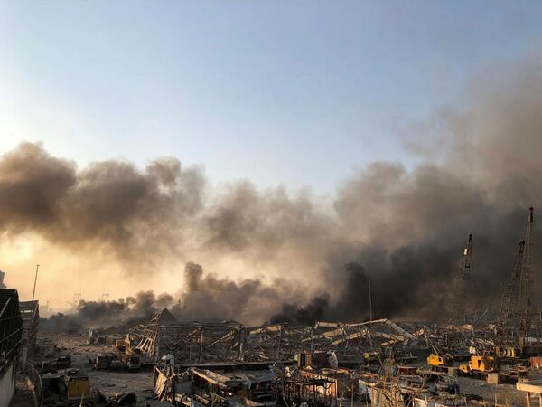 Дыма после взрыва в Бейруте (4 августа 2020). Ливан - Sputnik Արմենիա