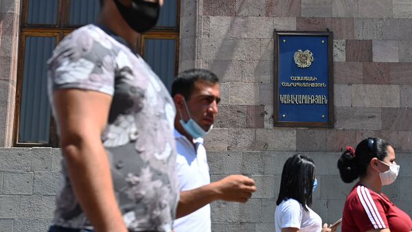 Акция протеста перед Домом правительства (12 августа 2020). Еревaн - Sputnik Արմենիա