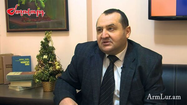 Кадр из интервью генерала СНБ Тиграна Барсегяна агентству Жоговурд - Sputnik Արմենիա