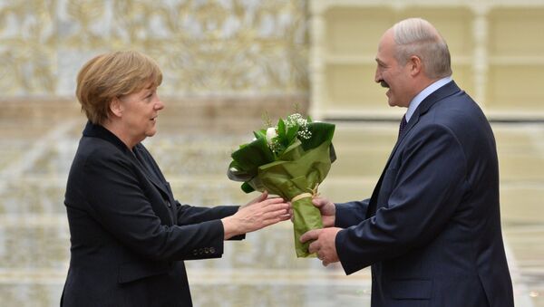 Канцлер Германии Ангела Меркель и президент Белоруссии Александр Лукашенко в Минске - Sputnik Արմենիա