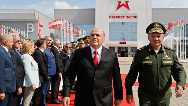 Премьер-министр РФ М. Мишустин принял участие в церемонии открытия форума Армия-2020 и Армейских международных игр АрМИ-2020 - Sputnik Արմենիա