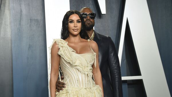 Ким Кардашьян и Канье Уэст на Vanity Fair Oscar Party (9 февраля 2020). Беверли-Хиллз, Калифорния - Sputnik Армения