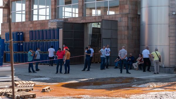 Взрыв на территории филиала Прошянского коньячного завода (1 сентября 2020). Село Армавир - Sputnik Армения