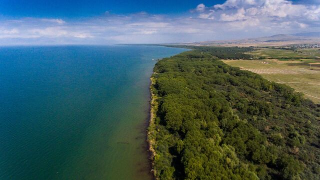 Вид на озеро Севан, рядом с территорией бывшего аэропорта в Мартуни - Sputnik Армения, 1920, 13.07.2021