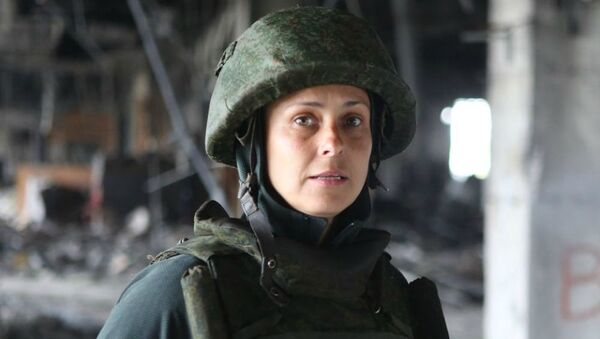Юлия Чичерина в военной форме - Sputnik Армения