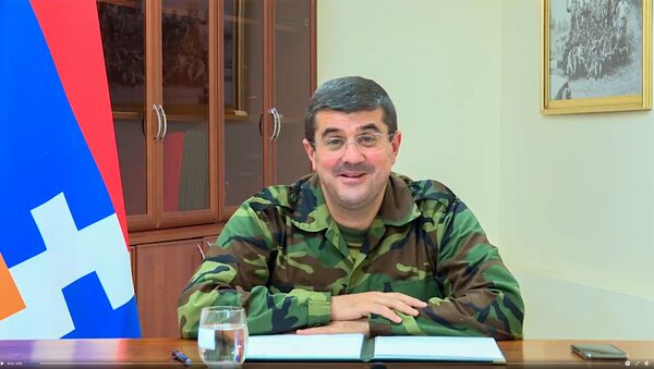 Видеообращение президента Карабаха Араика Арутюняна (4 октября 2020). Карабах - Sputnik Արմենիա