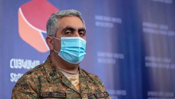 Брифинг представителя минобороны РА Арцруна Ованнисяна (6 октября 2020). Ереван - Sputnik Армения
