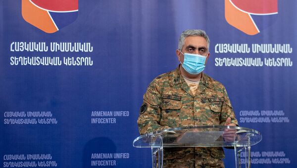 Брифинг представителя минобороны РА Арцруна Ованнисяна (6 октября 2020). Ереван - Sputnik Արմենիա