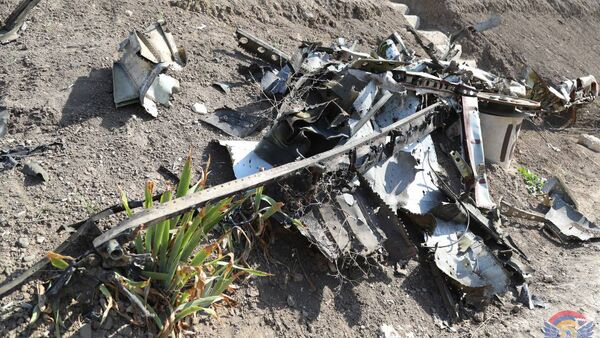 Армия обороны НКР опубликовала очередной сбитый беспилотник азербайджанских ВС - Sputnik Արմենիա