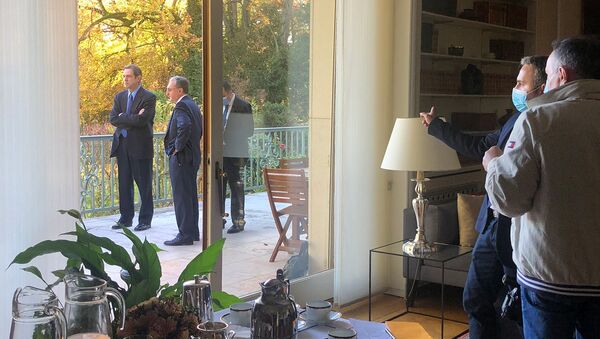 Министр иностранных дел Армении Зограб Мнацаканян во время встречи с сопредседателями Минской группы ОБСЕ (30 октября 2020). Женева - Sputnik Արմենիա