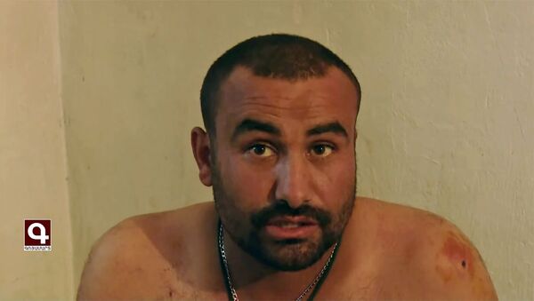 Кадр из допроса взятого в плен сирийского террориста, воевавшего в Арцахе на стороне Азербайджана - Sputnik Армения