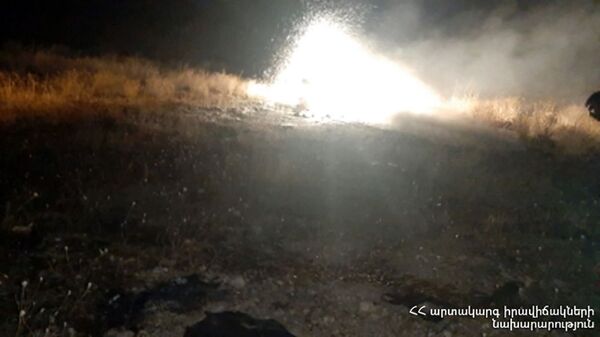 Появились первые видео и фото с места крушения российского вертолета в Армении Появились первые видео и фото с места крушения российского вертолета в Армении - Sputnik Армения