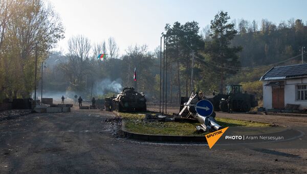 Блокпост российских миротворческих сил в Лачинском коридоре (17 ноября 2020). Карабах - Sputnik Արմենիա