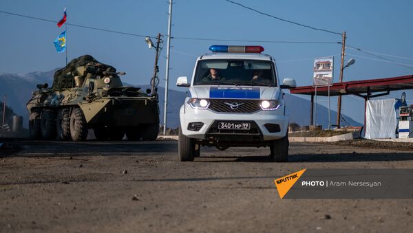 Блокпост российских миротворческих сил в Лачинском коридоре (17 ноября 2020). Карабах - Sputnik Армения