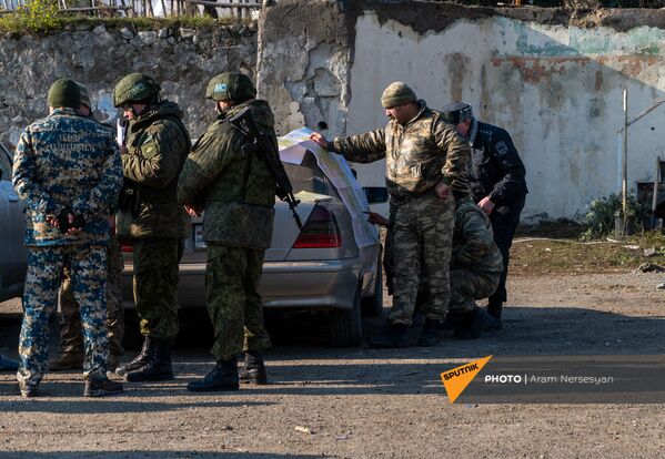 Блокпост российских миротворческих сил в Лачинском коридоре (17 ноября 2020). Карабах - Sputnik Армения