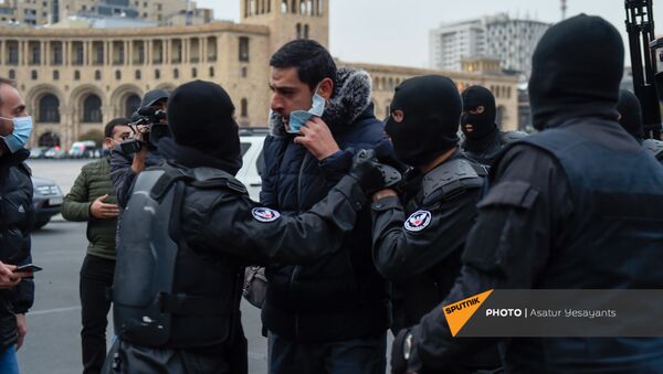 Акция протеста на площади Республики против действующего правительства (20 ноября 2020). Еревaн - Sputnik Արմենիա