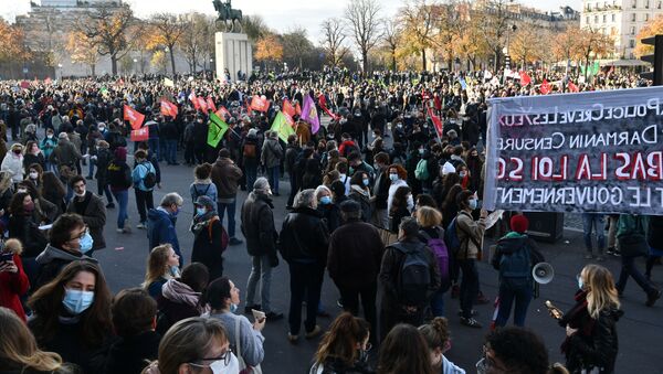 Протест в Париже против законопроекта О глобальной безопасности, - Sputnik Армения