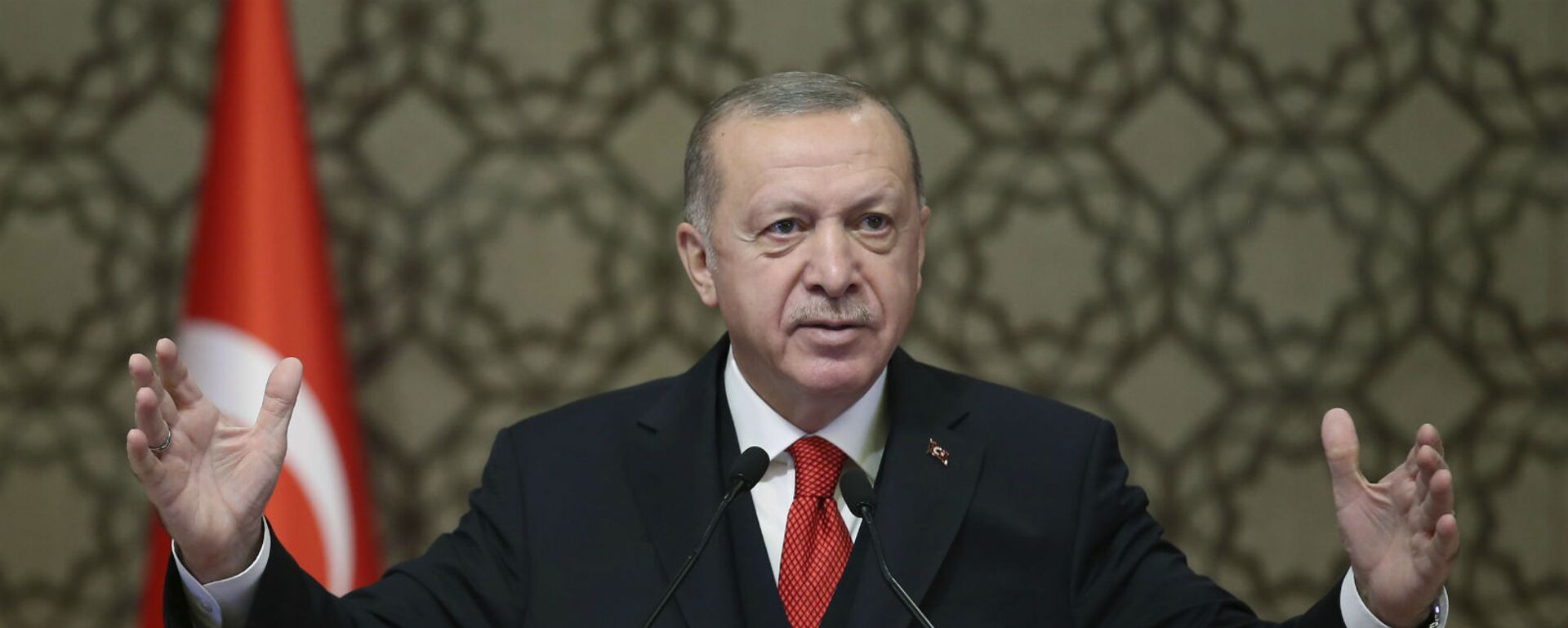 Президент Турции Реджеп Тайип Эрдоган выступает на встрече послов Турции (9 ноября 2020). Анкара - Sputnik Армения, 1920, 17.05.2021