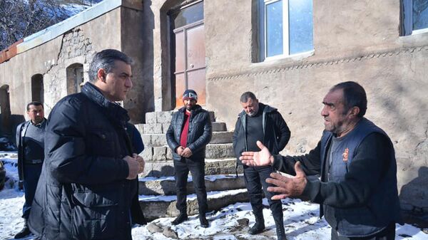 Рабочая группа во главе с омбудсменом Арманом Татояном посетила села Сюника (12 декабря 2020). Хозавар - Sputnik Армения