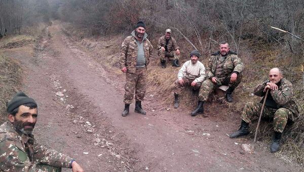 Добровольческий отряд из Ширака у села Хин Шен - Sputnik Армения