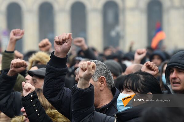 Митинг оппозиции (22 декабря 2020). Еревaн - Sputnik Армения