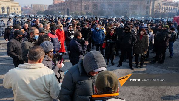 Гехам Манукян выступает на акции протеста (28 декабря 2020). Еревaн - Sputnik Արմենիա