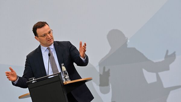 Министр здравоохранения Германии Йенс Шпан на пресс-конференции, посвященной кампании вакцинации против коронавируса (6 января 2021). Берлин - Sputnik Արմենիա