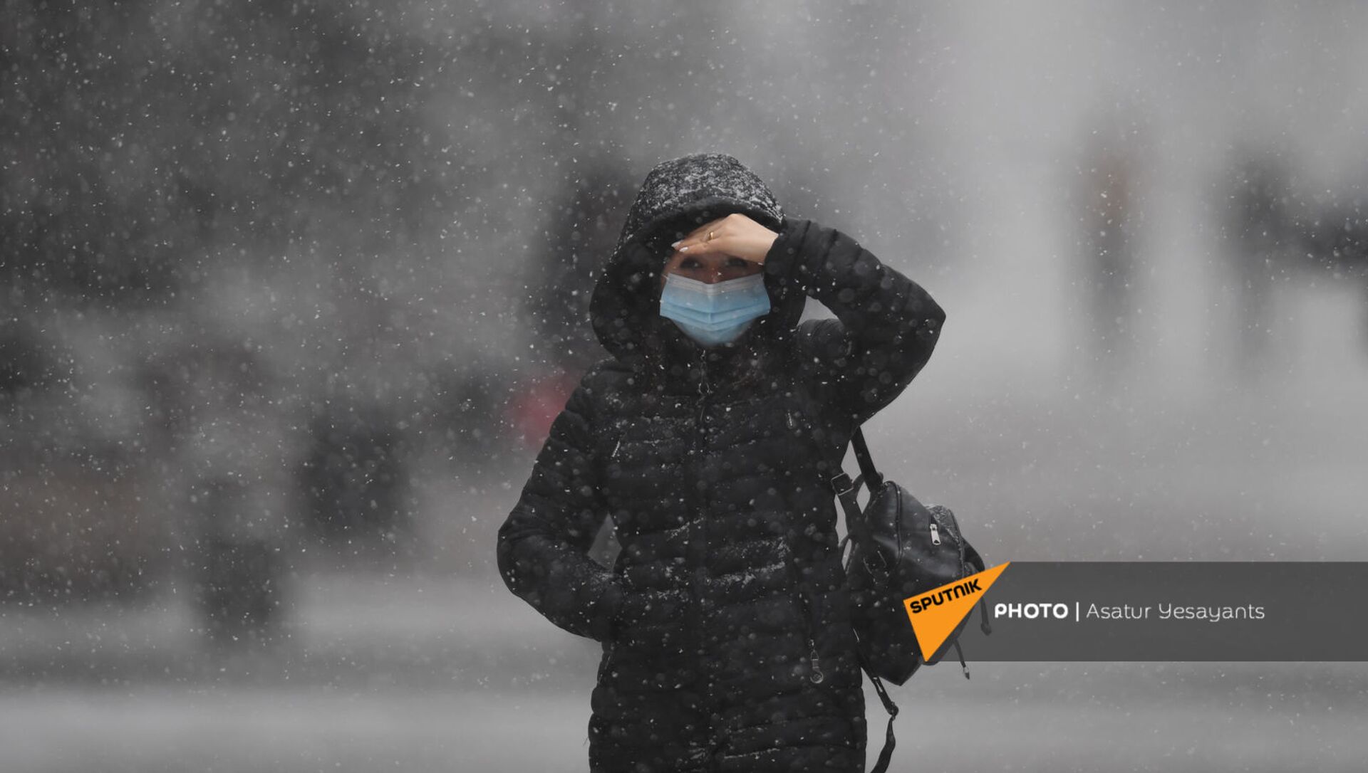 Снегопад в столице (19 января 2021). Еревaн - Sputnik Армения, 1920, 17.02.2021