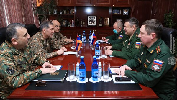 Штабные переговоры по всем направлениям армяно-российского двустороннего военного сотрудничества (25 января 2021). Еревaн - Sputnik Армения