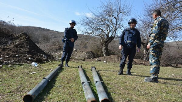 Планируемые работы по обезвреживанию боеприпасов Фонда «Центр гуманитарного разминирования» госслужбы по ЧС НКР (5 февраля 2021). Карабах - Sputnik Արմենիա