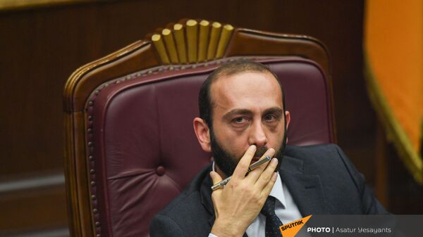 Спикер НС Арарат Мирзоян на заседании в Парламенте (10 февраля 2021). Еревaн - Sputnik Армения
