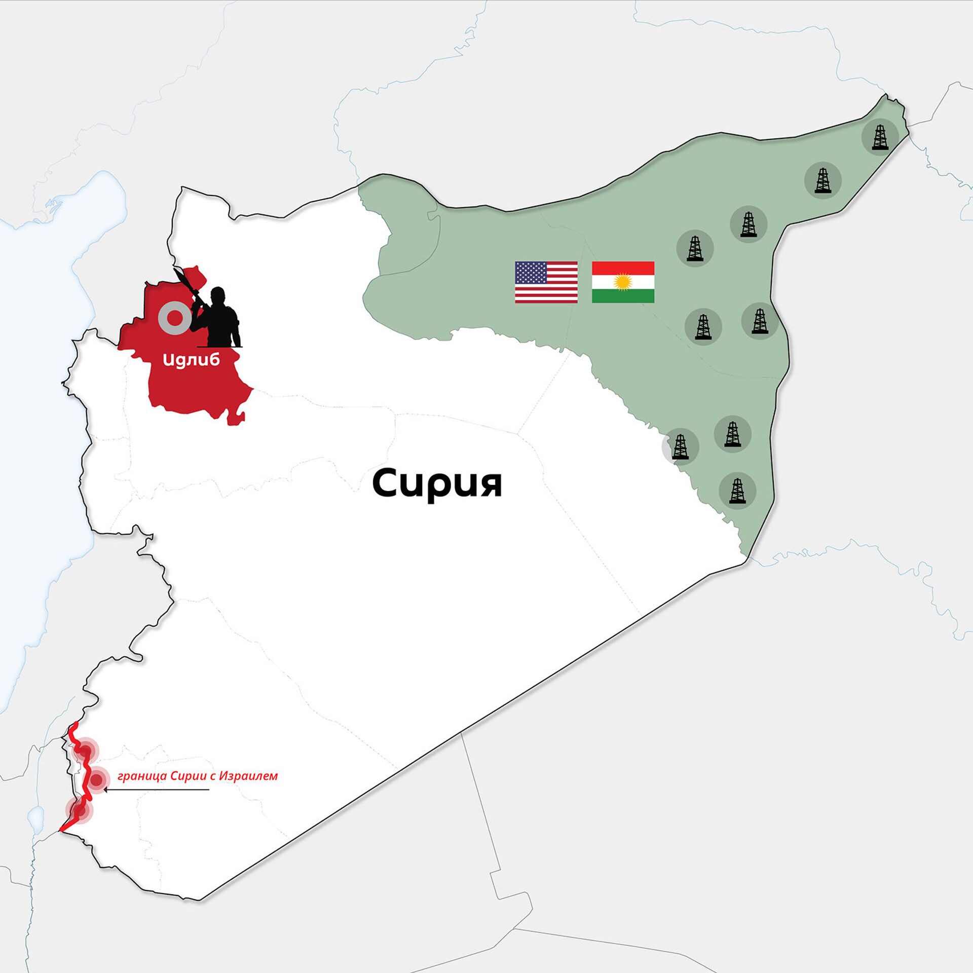 Карта сирии и израиля на русском