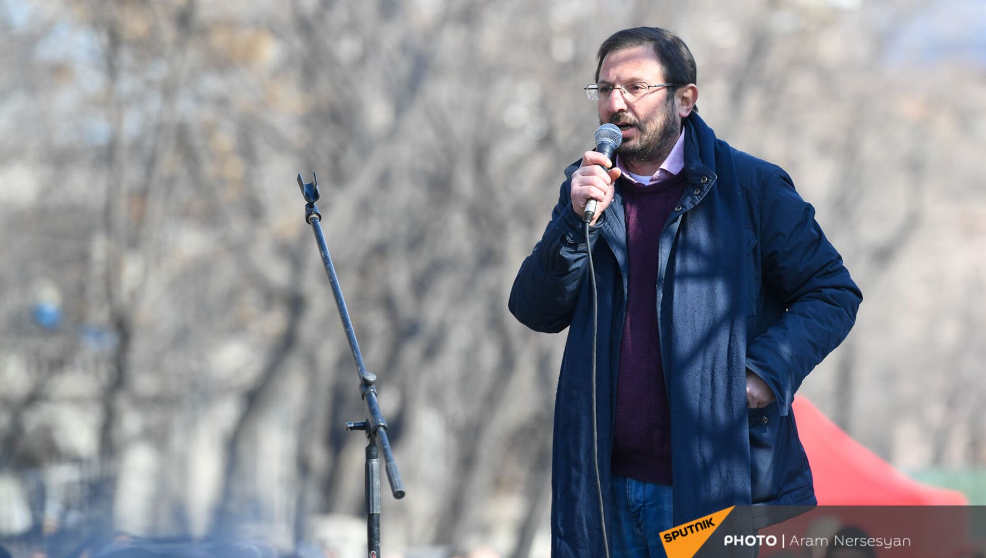 Речь Гегама Манукяна во время митинга оппозиции на проспекте Баграмяна (27 февраля 2021). Еревaн - Sputnik Արմենիա, 1920, 10.03.2021