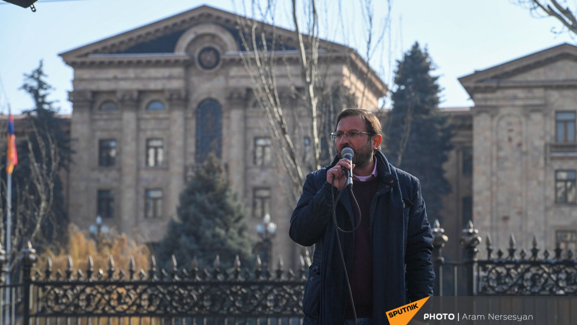 Речь Гегама Манукяна во время митинга оппозиции на проспекте Баграмяна (27 февраля 2021). Еревaн - Sputnik Армения, 1920, 27.02.2021