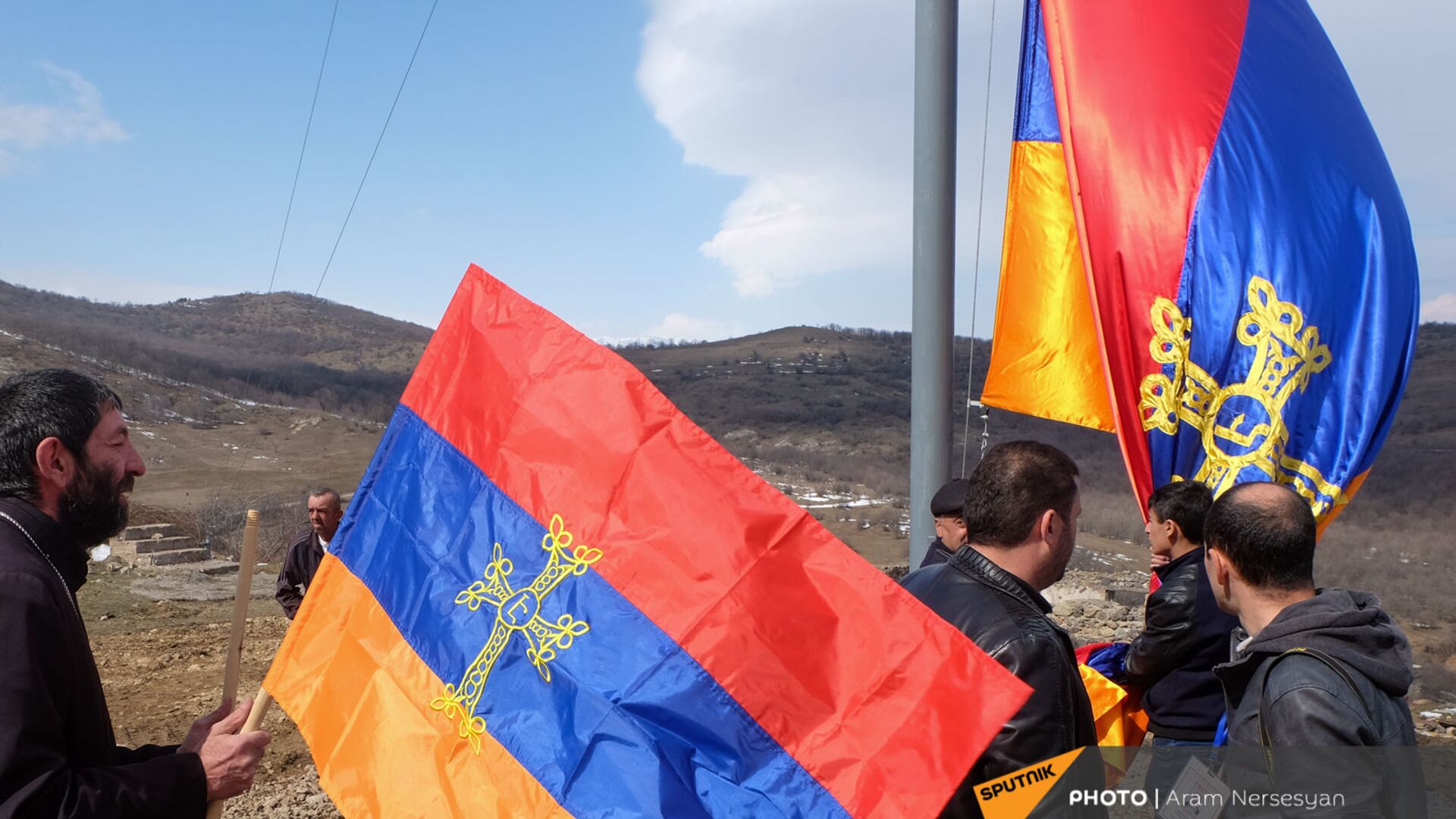 Церемония водружения государственного флага Армении в Шурнухе (7 марта 2021). Сюник - Sputnik Արմենիա, 1920, 17.02.2022