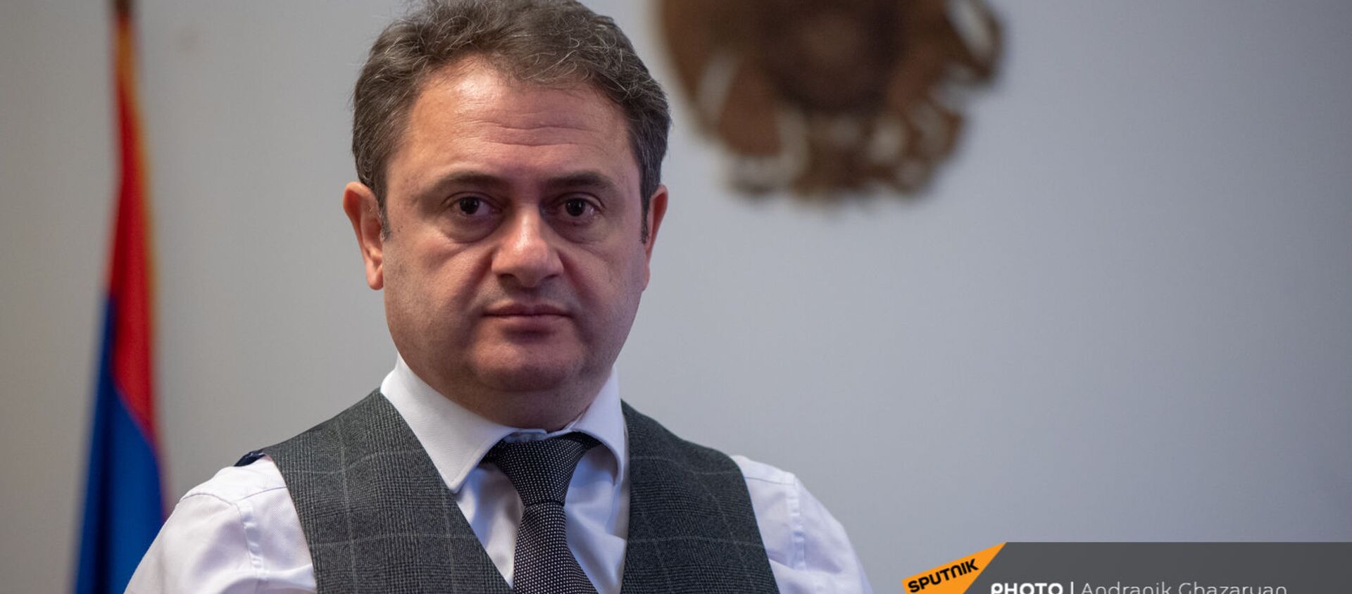 Губернатор Тавушской области Айк Чобанян во время интервью Sputnik Армения - Sputnik Արմենիա, 1920, 02.06.2021