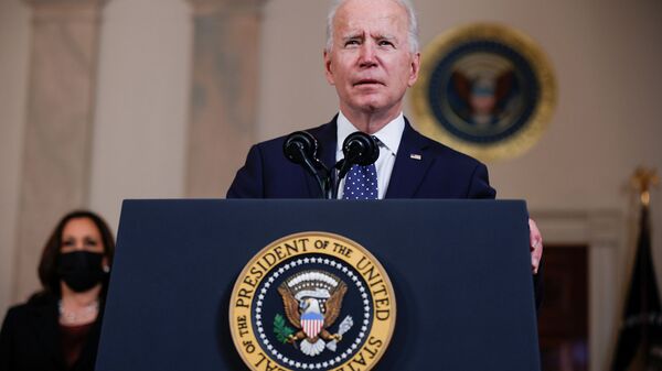 Президент США Джо Байден выступает после вынесения обвинительного вердикта присяжными по делу Джорджа Флойда (20 апреля 2021). Вашингтон - Sputnik Армения
