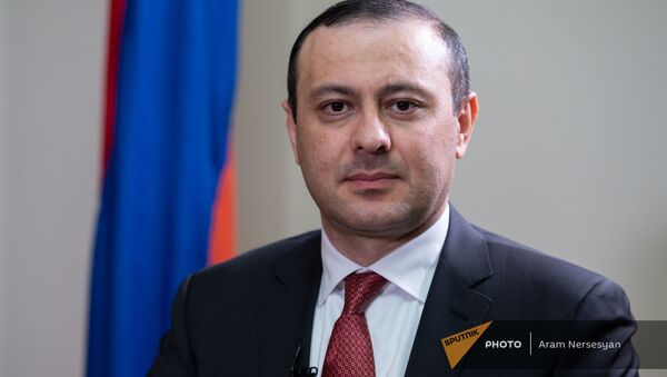 Секретарь Совета безопасности Армении Армен Григорян во время интервью агентству Sputnik Армения - Sputnik Արմենիա