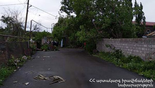 Последствия ветра в селе Акунк Котайкской области - Sputnik Արմենիա