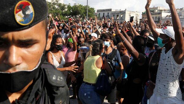 Акция протеста против правительства на Кубе - Sputnik Արմենիա