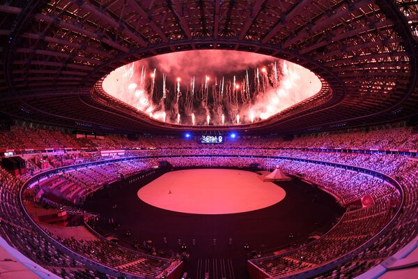 Հրավառություն Տոկիոյում՝ 32-րդ ամառային օլիմպիական խաղերի բացման արարողության ժամանակ - Sputnik Արմենիա