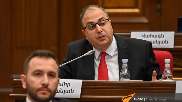 Владимир Варданян во время первого заседания парламента Армении 8-го созыва (2 августа 2021). Еревaн - Sputnik Армения