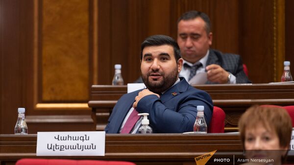 Ваагн Алексанян во время первого заседания парламента Армении 8-го созыва (2 августа 2021). Еревaн - Sputnik Армения