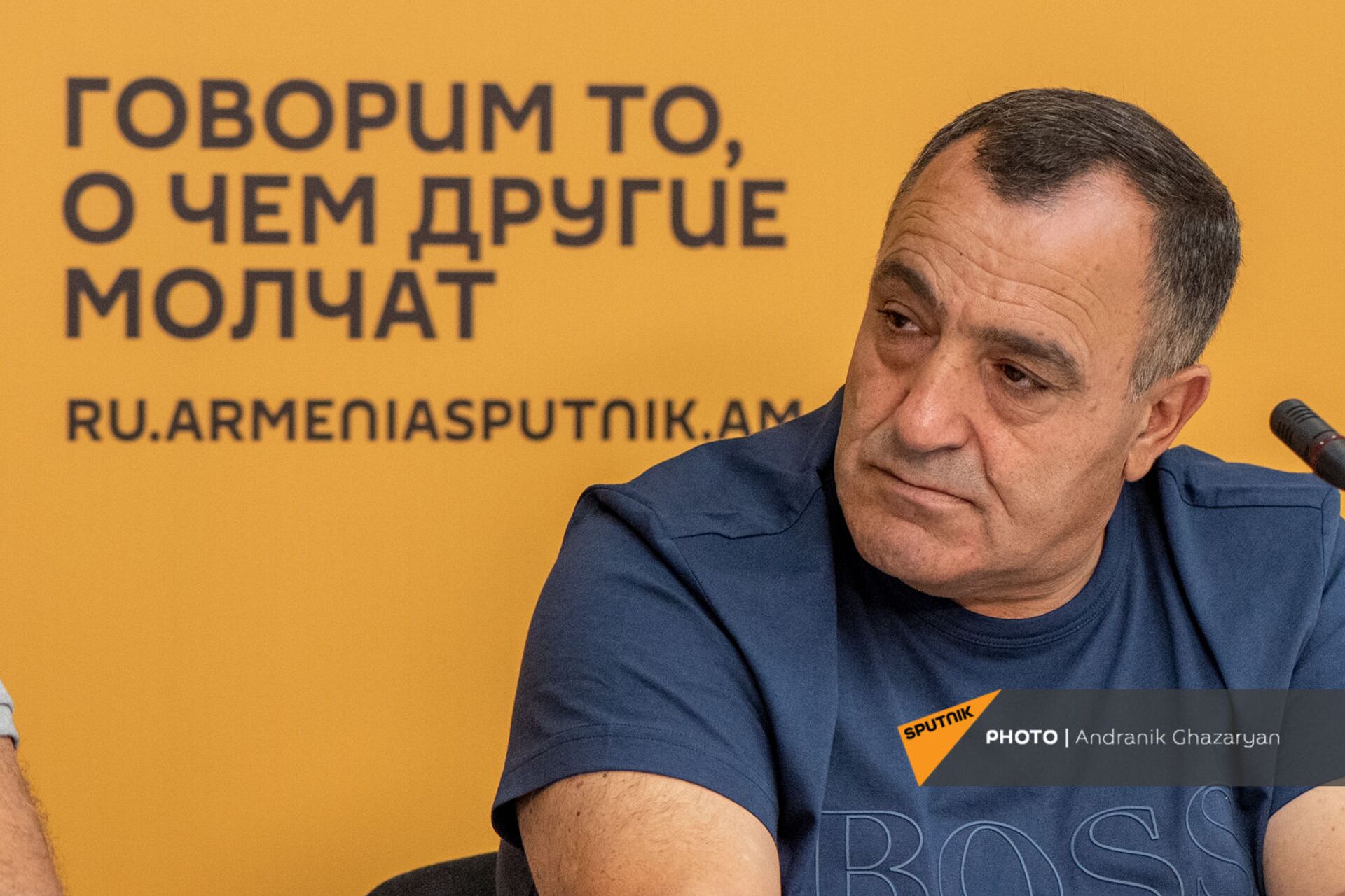 Жорж Арутюнян во время пресс-конференции (5 августа 2021). Еревaн Жорж Арутюнян во время пресс-конференции (5 августа 2021). Еревaн - Sputnik Армения, 1920, 14.09.2021