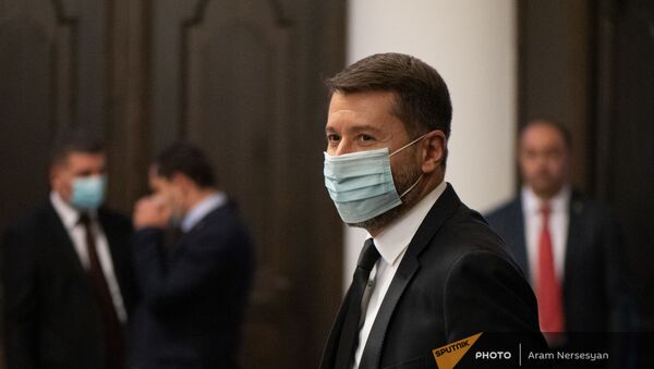 Министр юстиции Карен Андреасян на заседании правительства (6 августа 2021). Еревaн - Sputnik Արմենիա