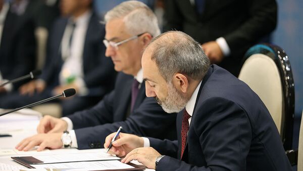 Премьер-министр Армении Никол Пашинян принял участие в заседании межправительственного совета ЕАЭС (20 августа 2021). Бишкек - Sputnik Армения