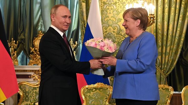 Встреча президента РФ В. Путина с канцлером Германии А. Меркель - Sputnik Армения